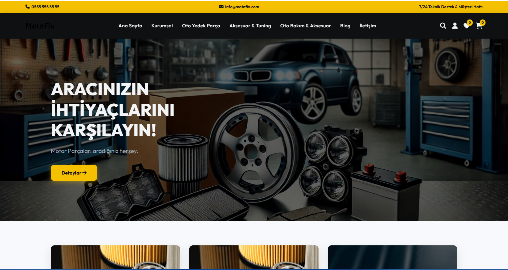 Oto Yedek Parça  Web Paketi