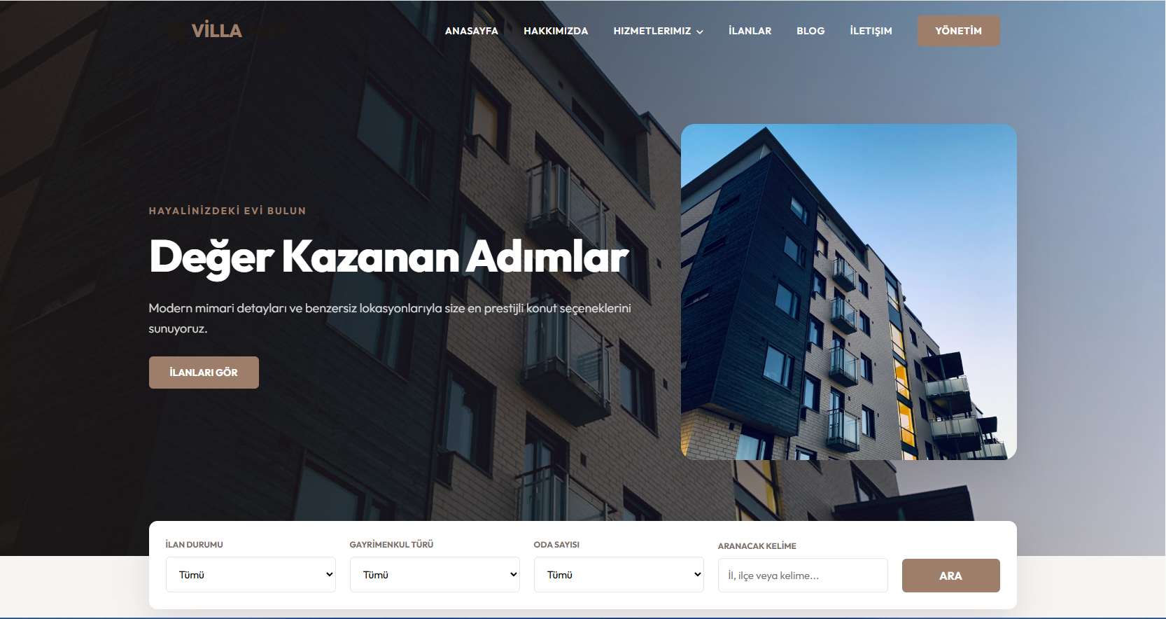Emlakçılara İlan Web Paketi